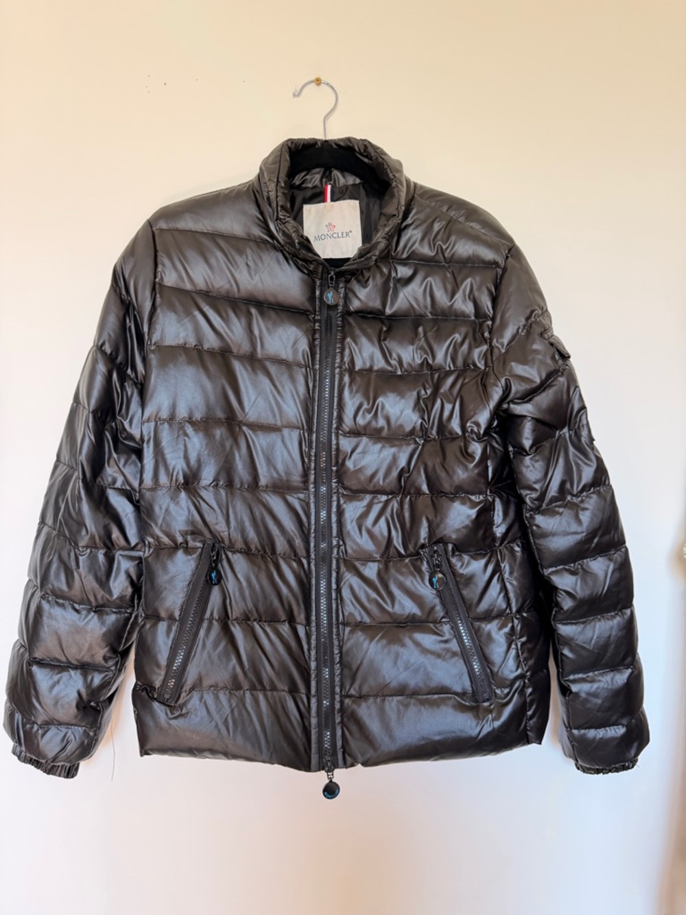Moncler Men's Shiny Black Quilted Down Puffer Jacket
